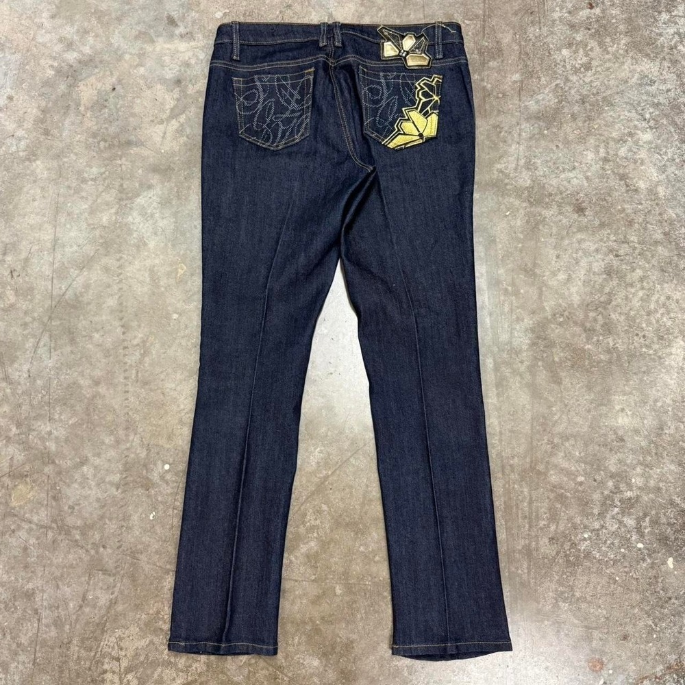 Women's Y2K Southpole Gold Embellished Straight Leg Jeans 32x31‎
